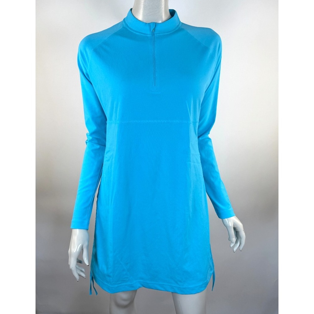 Coolibar Lawai Ruche Swim Shirt Women M NWOT Long Sleeve Stretch UPF 50+ Coverup